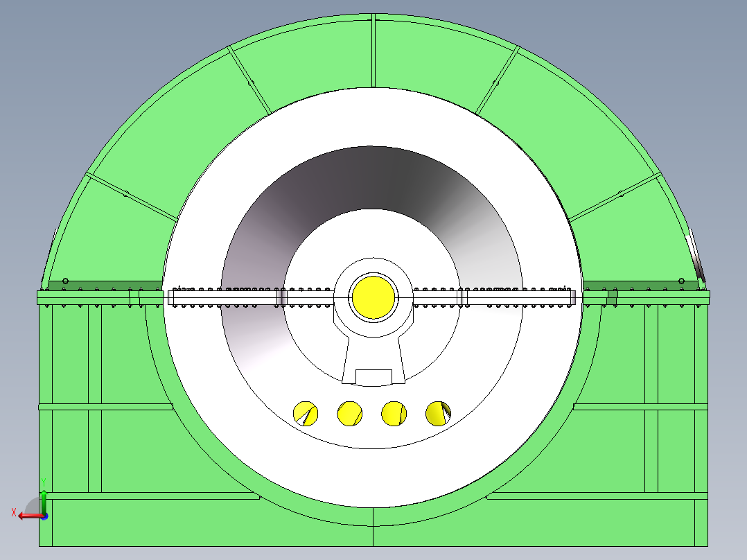 汽轮机低压缸后视图