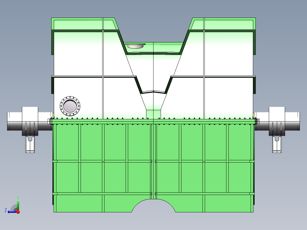 汽轮机低压缸右视图