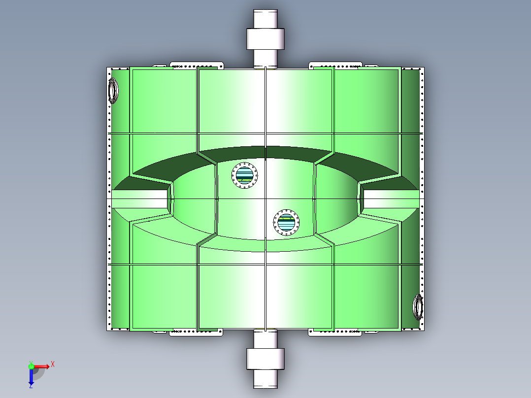 汽轮机低压缸俯视图