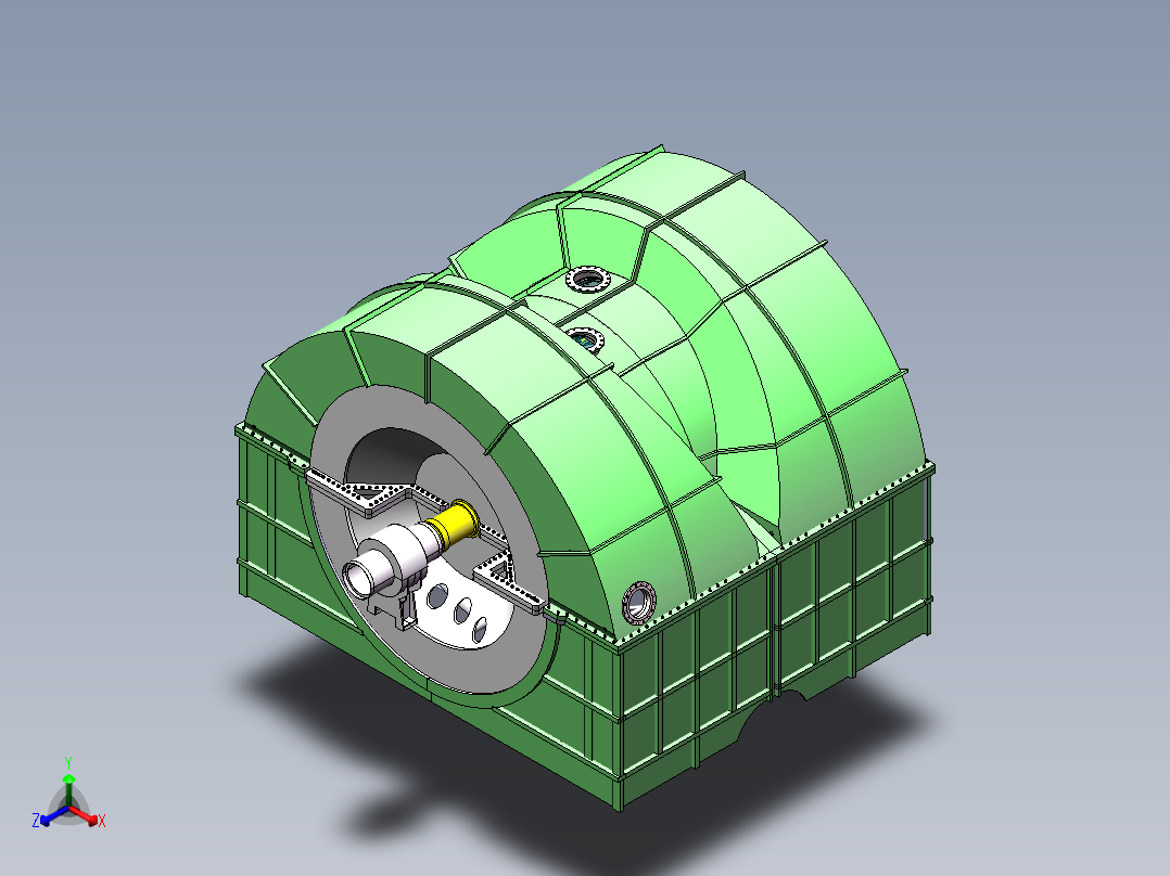 汽轮机低压缸正等轴测图