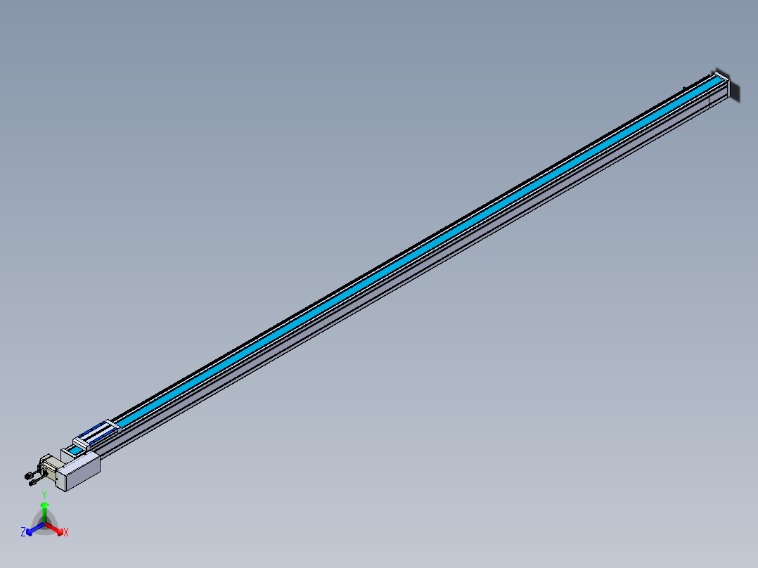 威洛博LB.GB同步带传动--欧规系列LB6A-L65-S2750-BL正等轴测图