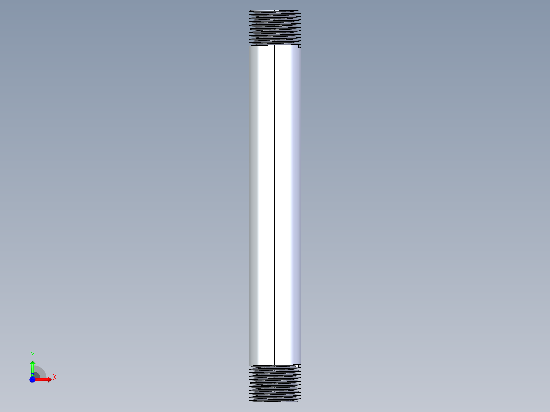 聚氯乙烯配件33-Sch80_Nipple_MPTxMPT_861-110_0.75in x 8in前视图