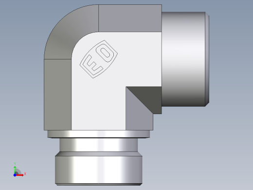 卡套式工业通用硬管接头EO_Male_stud_elbow_WE25SRCFX前视缩略图