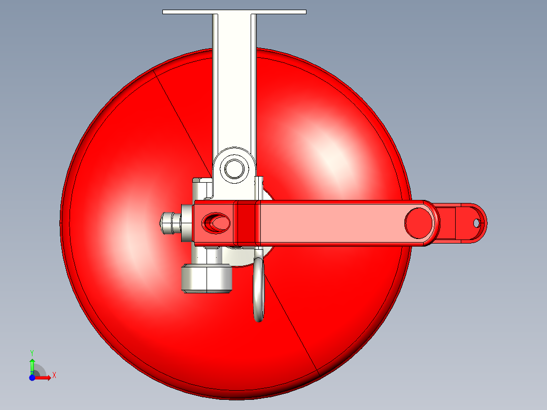 灭火器详细结构 stp前视图