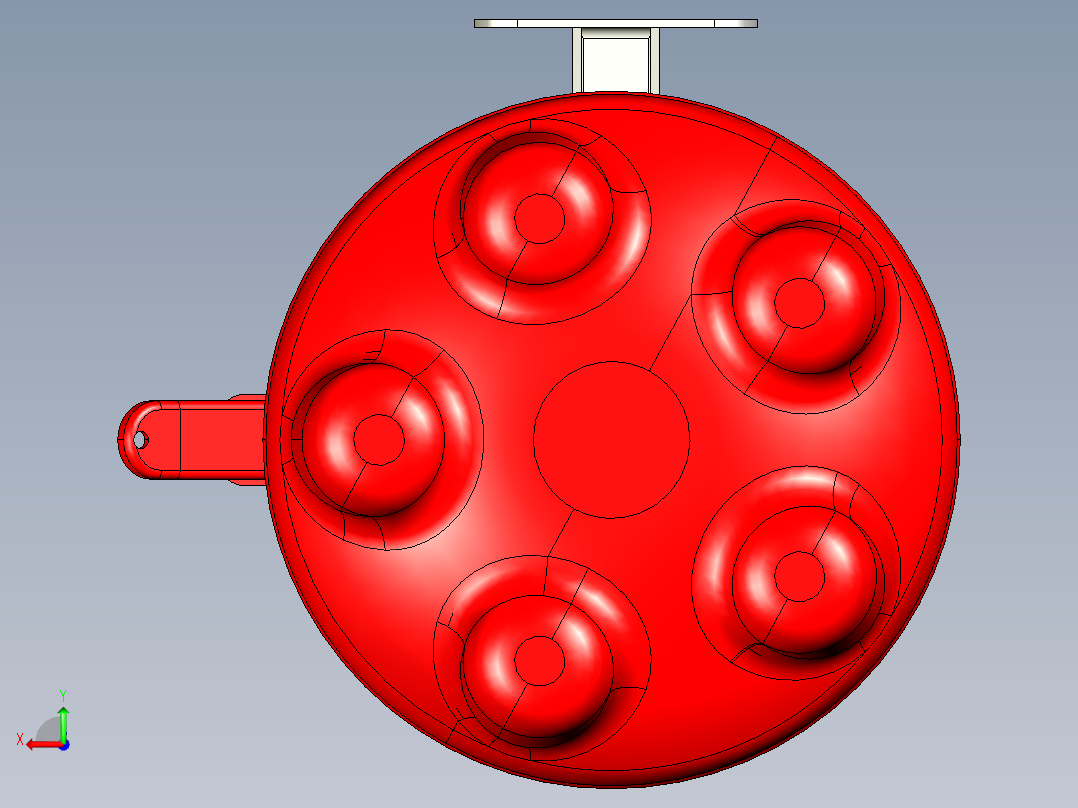灭火器详细结构 stp后视图