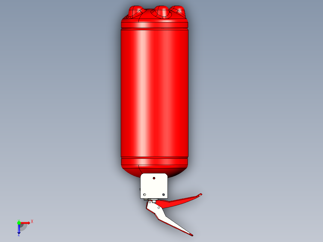 灭火器详细结构 stp俯视图