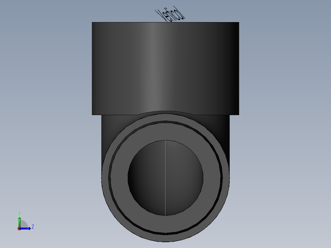 PVC管件-0.75x0.5in elbow前视图