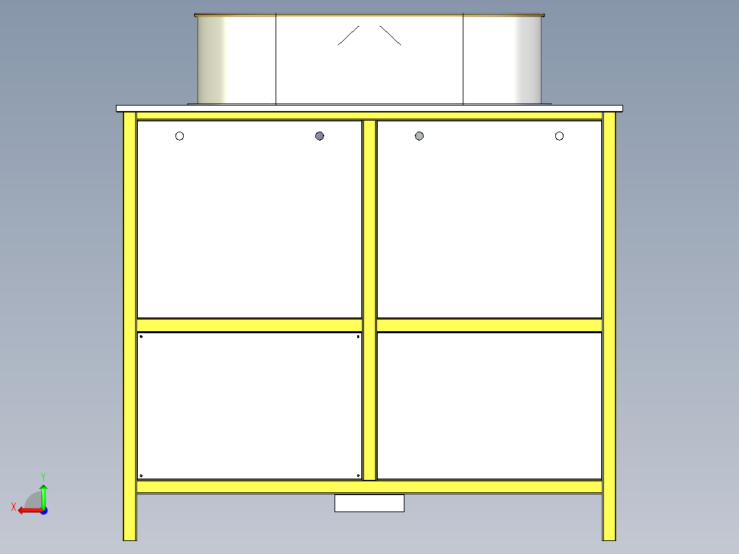 压缩空气食品去皮机后视图