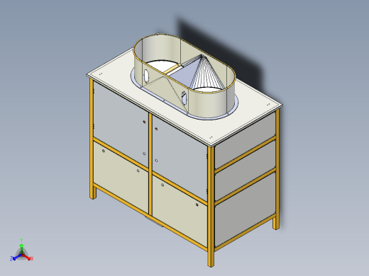 压缩空气食品去皮机正等轴测缩略图