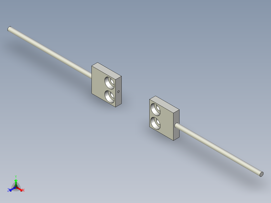 支架光纤_对射型FT-W11正等轴测图