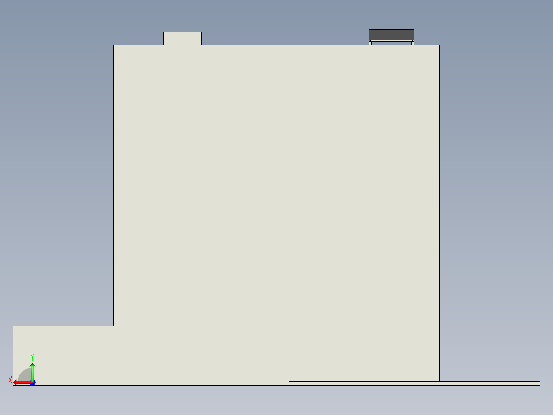 极简的房子后视图