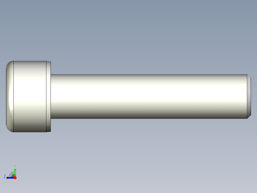 不銹鋼有頭內六角全牙螺絲ASCBB-3D多系列多零件图纸模型右视缩略图