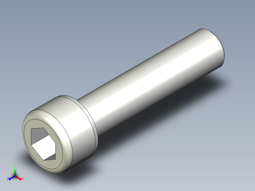 不銹鋼有頭內六角全牙螺絲ASCBB-3D多系列多零件图纸模型正等轴测缩略图