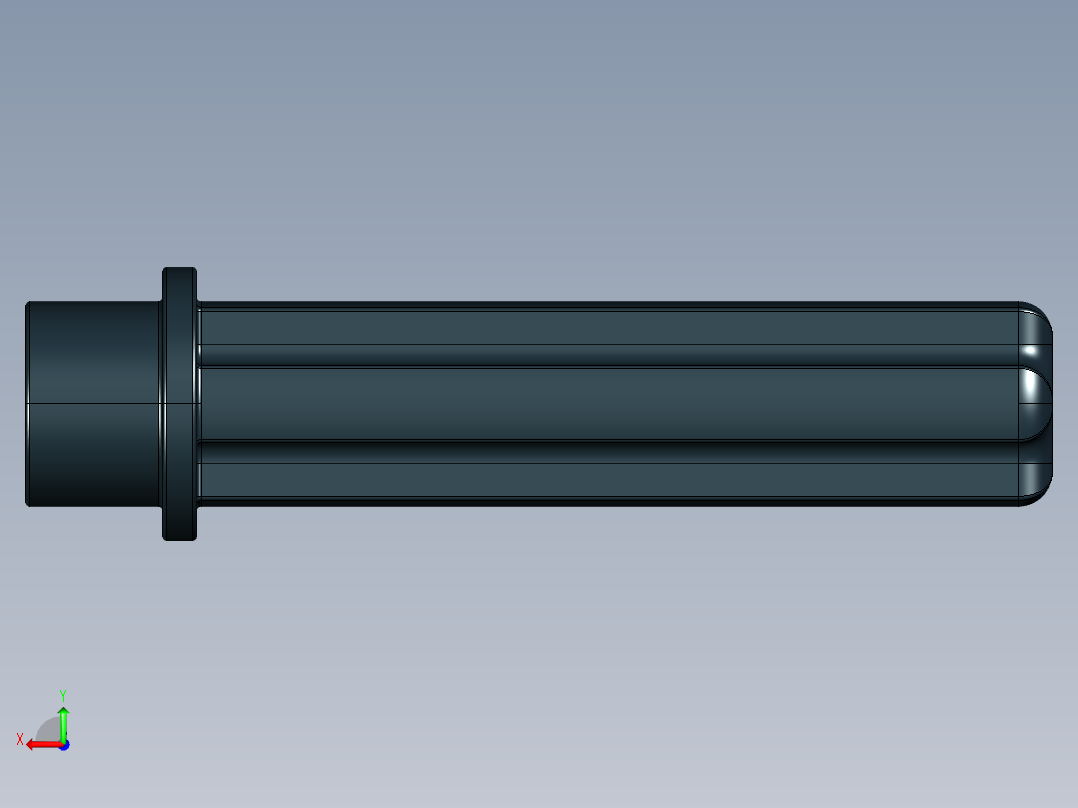 乐高机械组车桥-6587 Black Technic Axle 3 with Stud.IGS后视图