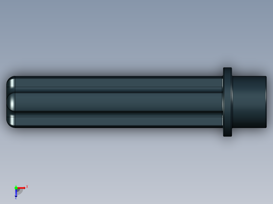 乐高机械组车桥-6587 Black Technic Axle 3 with Stud.IGS俯视图