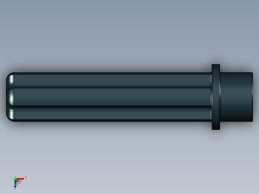 乐高机械组车桥-6587 Black Technic Axle 3 with Stud.IGS俯视缩略图