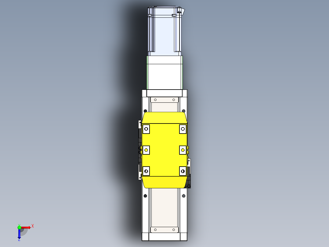 GTH内嵌丝杆全封闭GTH8-BC-400W俯视图