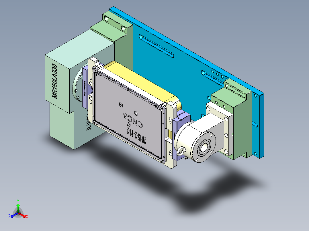 ZAZ00-Aam-笔记本CNC工装夹具三维模型CNC3-0209主视图