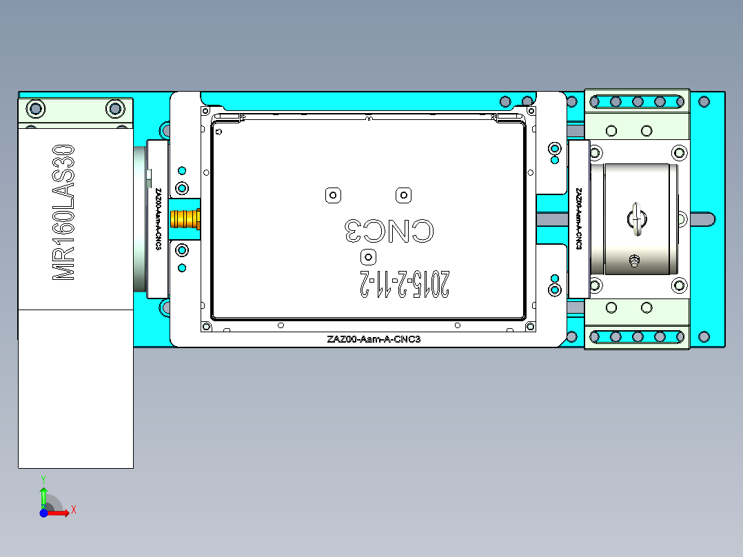 ZAZ00-Aam-笔记本CNC工装夹具三维模型CNC3-0209前视图