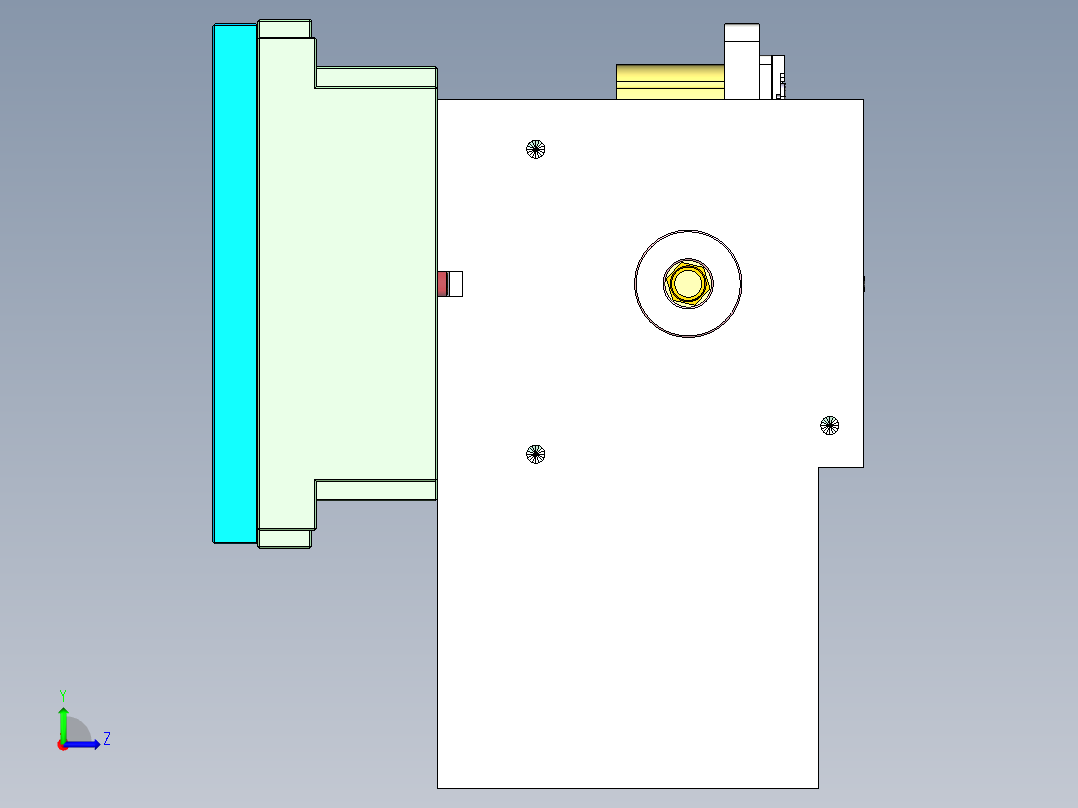 ZAZ00-Aam-笔记本CNC工装夹具三维模型CNC3-0209左视图