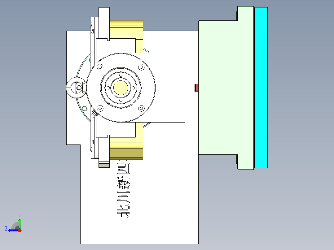 ZAZ00-Aam-笔记本CNC工装夹具三维模型CNC3-0209右视图