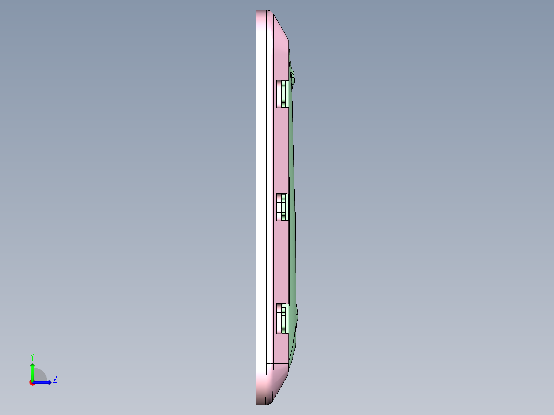 AAZ80-D笔记本CNC工装夹具三维模型-CNC2-DAMO-0814左视图