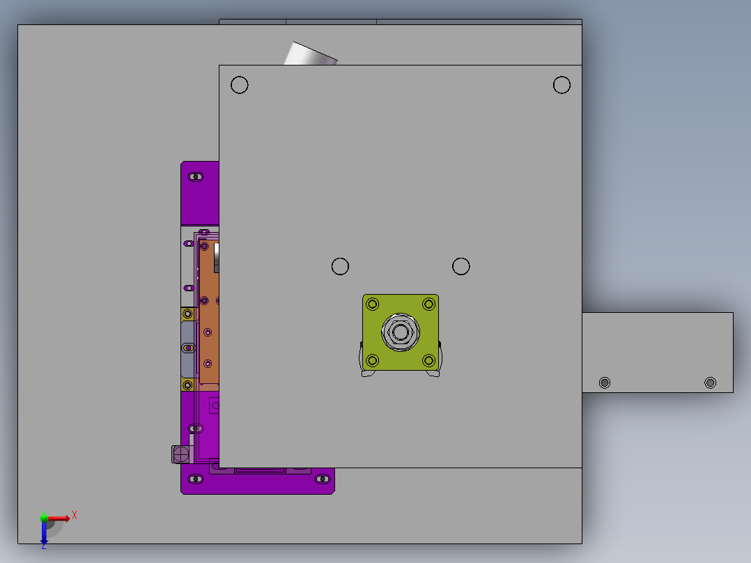 L42P 精密切割机sw18俯视图