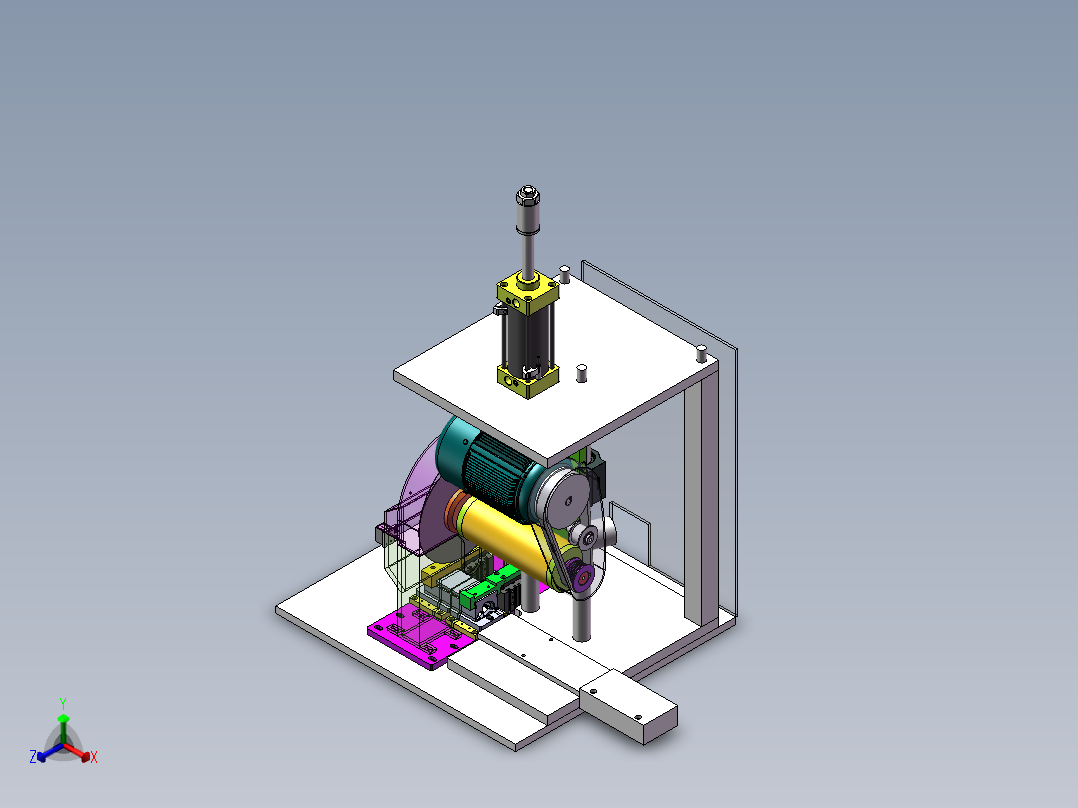 L42P 精密切割机sw18正等轴测图