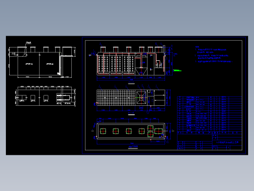 某3t地埋式污水处理工艺图纸