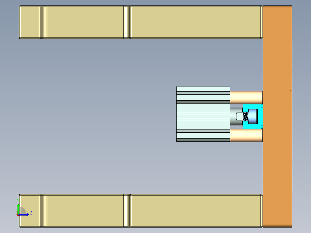 MD1-CAMERA小件CNC工装夹具三维模型-CNC1-210603左视图