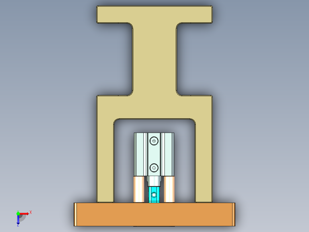 MD1-CAMERA小件CNC工装夹具三维模型-CNC1-210603俯视图