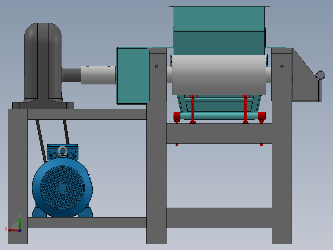 三辊铣床后视图