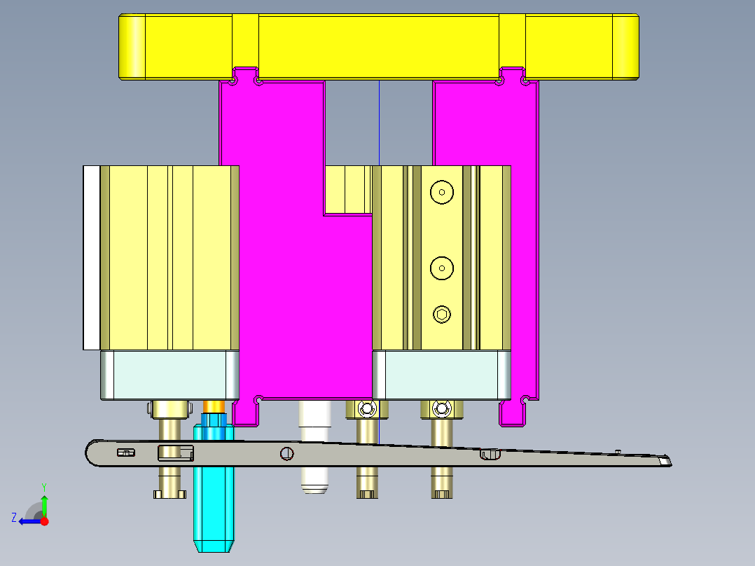 THINKPAD电脑键盘壳加工长边侧孔程序模型右视图