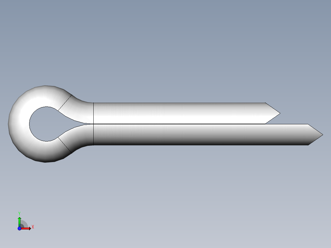 GB／T91-2000 开口销A型3.2×14前视图