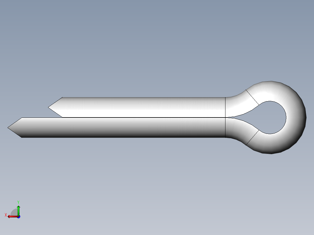 GB／T91-2000 开口销A型3.2×14后视图