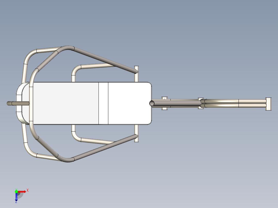 B3003940-躺汽自行车俯视图