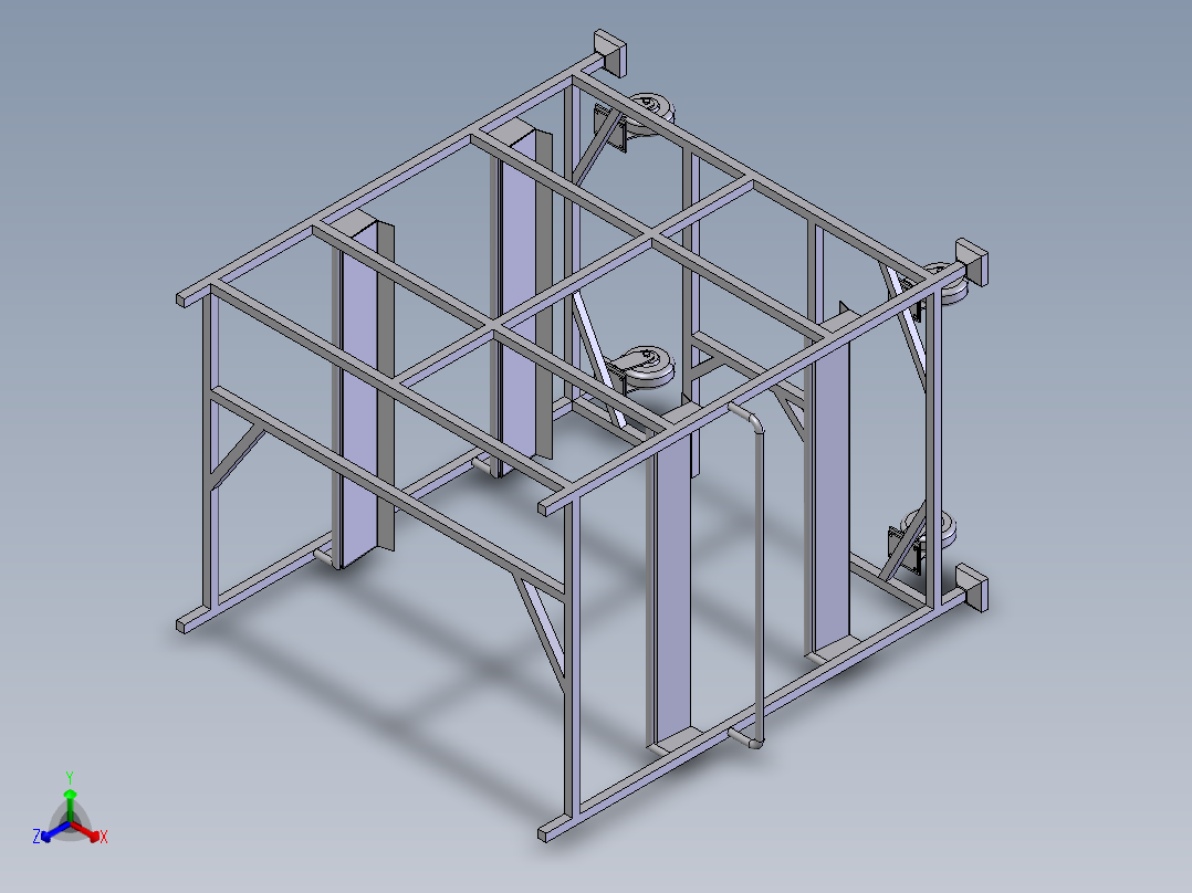 货架、佳成物流器具正等轴测图