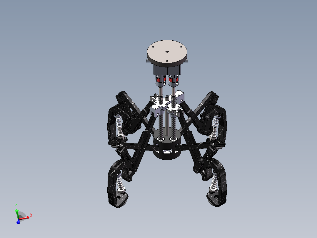 柔性机械手3D设计三维SW模型正等轴测图
