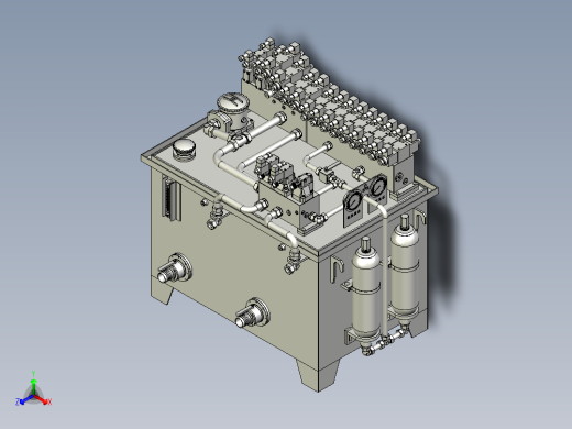 液压站总成三维模型