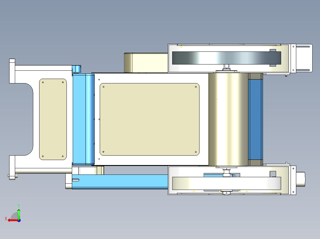 双动力浮动抛光机后视图