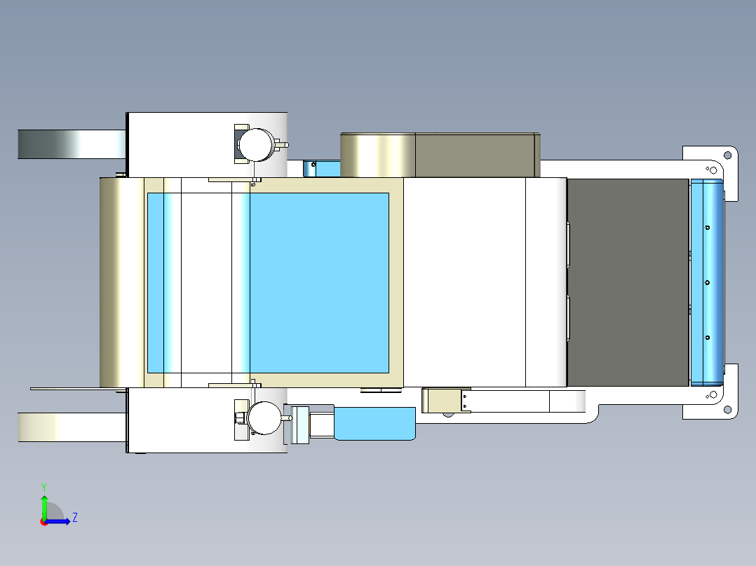 双动力浮动抛光机左视图