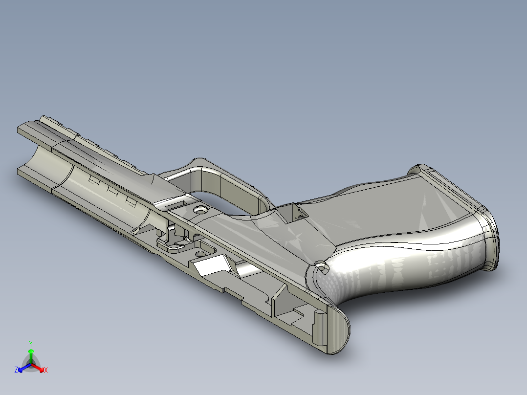 手枪左轮冲锋枪老式狙击步枪设计3D图纸pp43x-mk-ii-dd43-1-and-ss80-rails STP STL正等轴测图