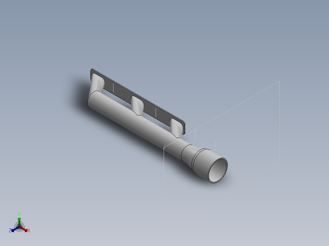 排气歧管正等轴测图