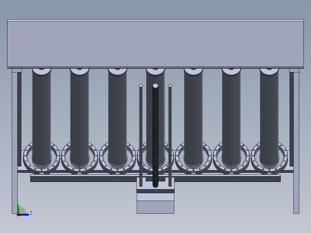 真空管太阳能左视图