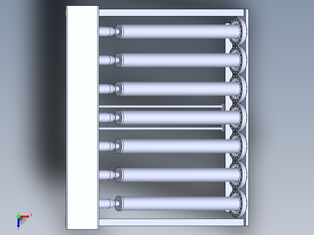 真空管太阳能俯视图