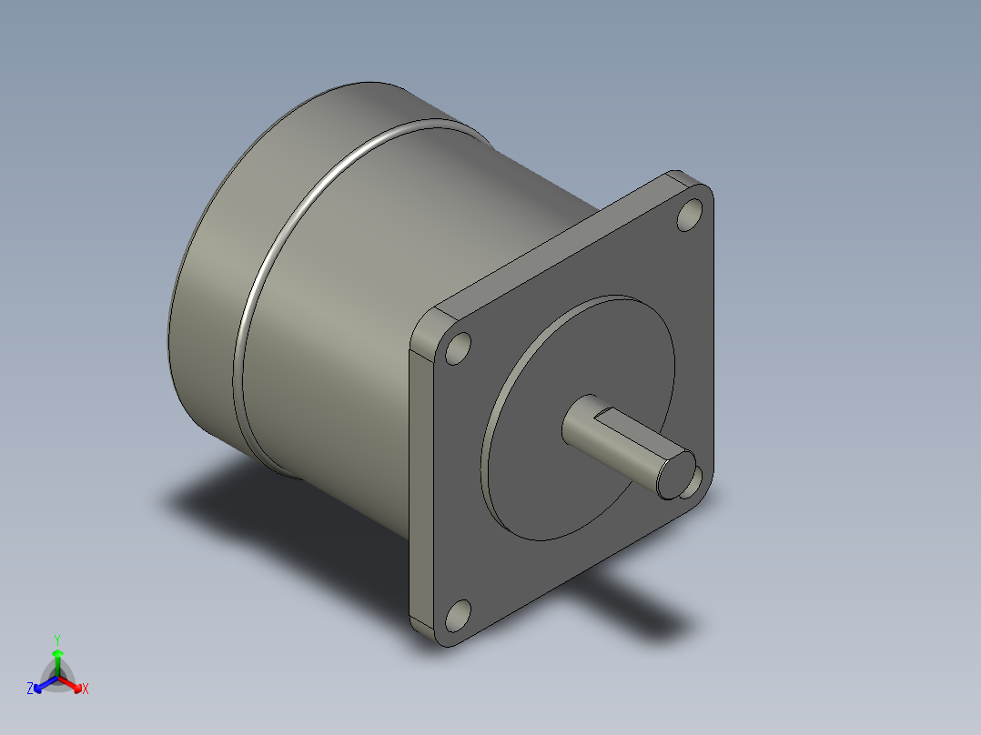 直流电机57BL55-Y30205-D0821正等轴测图