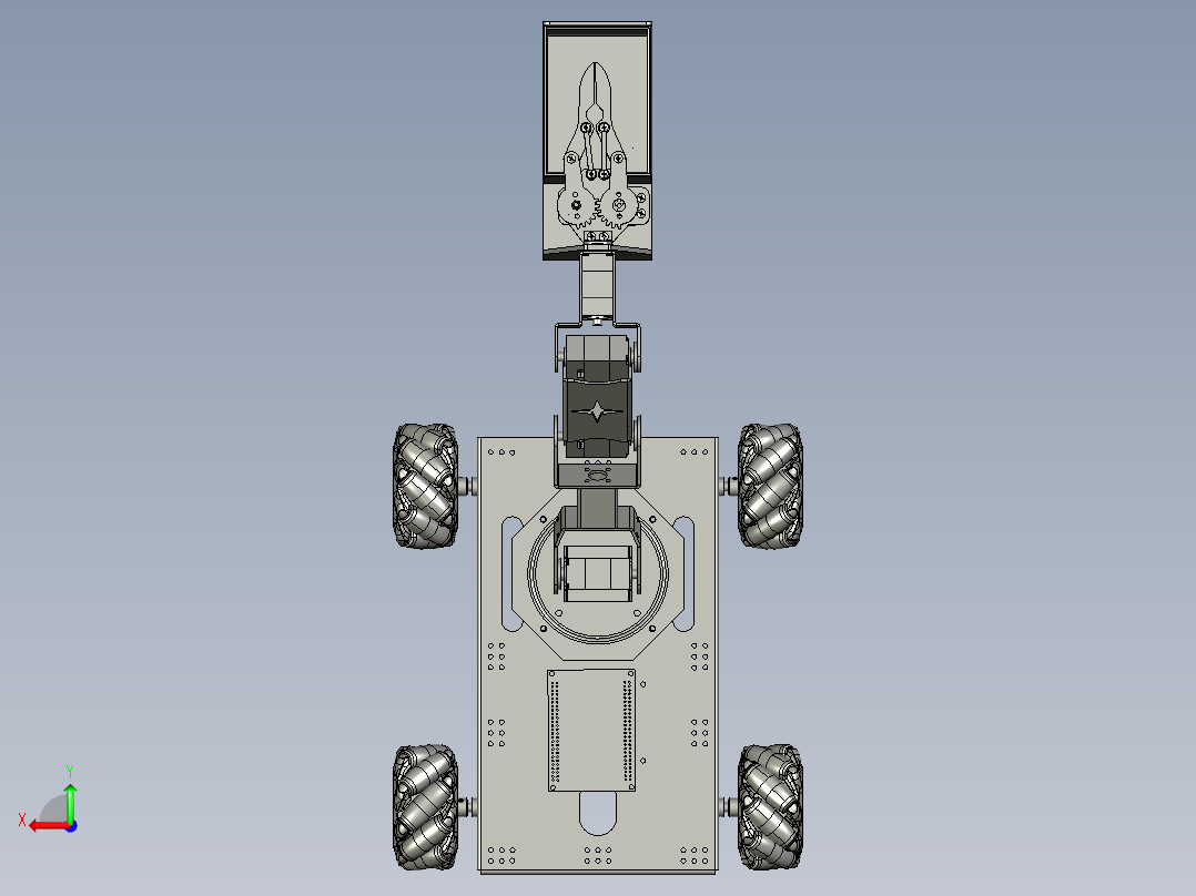 草莓采摘机器人后视图