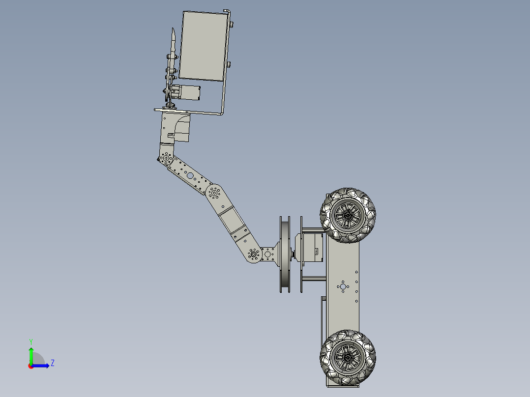 草莓采摘机器人左视图