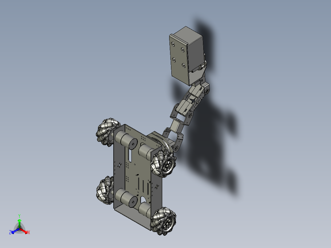 草莓采摘机器人正等轴测图