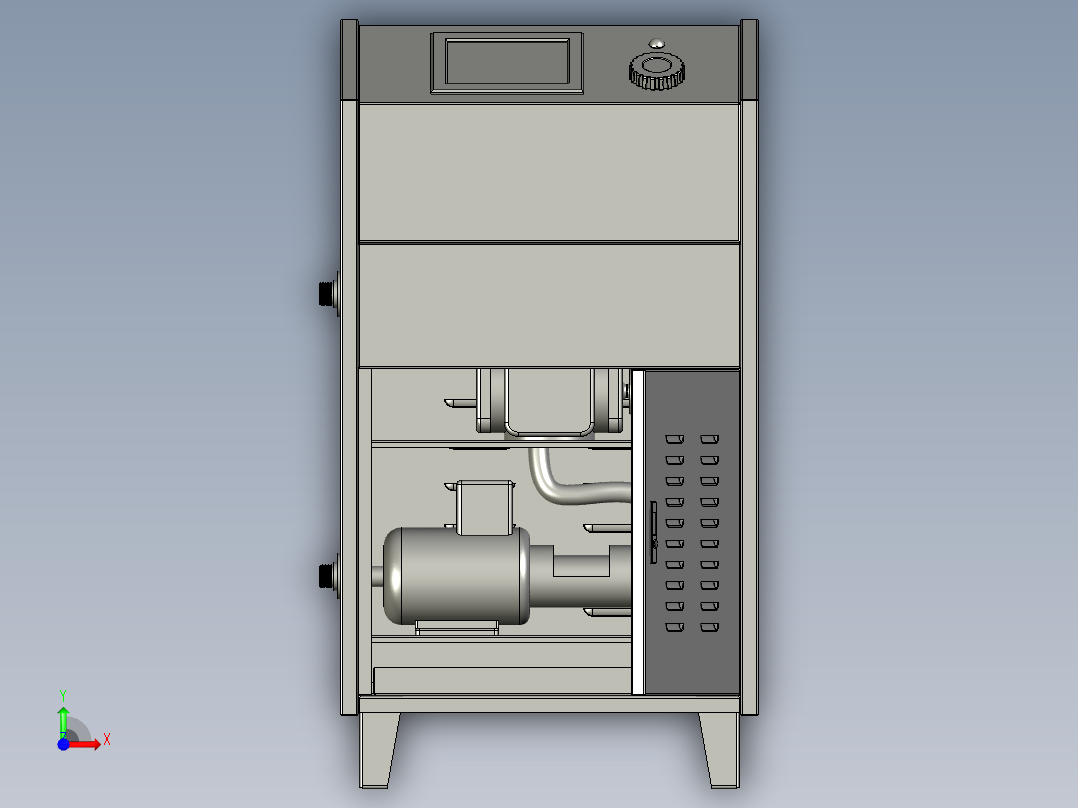 汽车发动机机油添加装置前视图